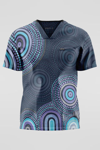 Our Future, Together NAIDOC 2024 Essence Unisex Three Pocket Scrub Top