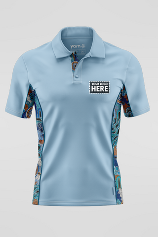 Calm Place Aqua Bamboo (Simpson) Polo Shirt