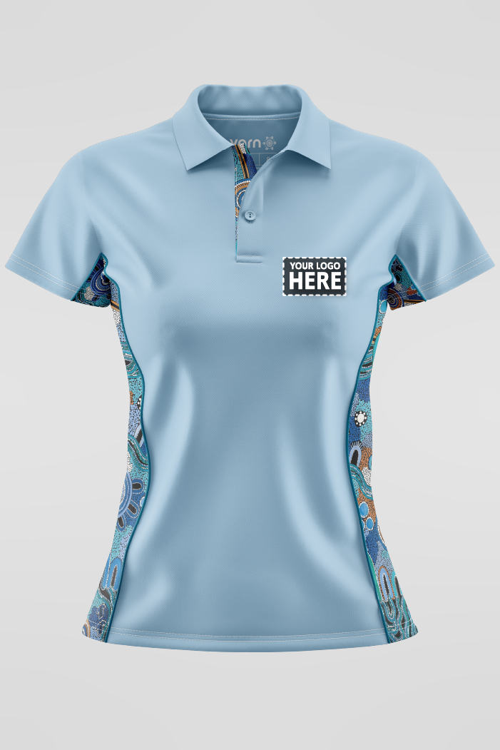 Calm Place Aqua Bamboo (Simpson) Polo Shirt