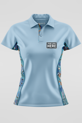 Calm Place Aqua Bamboo (Simpson) Polo Shirt