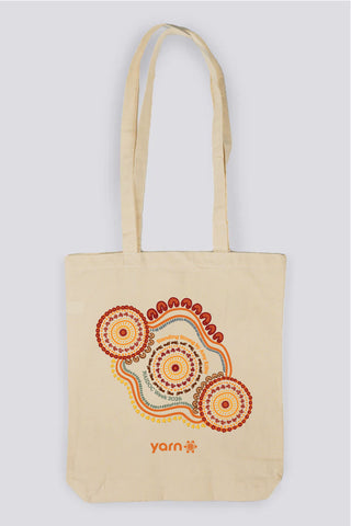 Standing Strong NAIDOC 2026 Khaki Long Handle Cotton Tote Bag