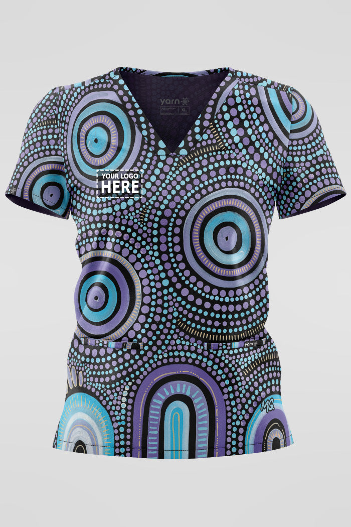 Our Future, Together NAIDOC 2024 Women’s Three Pocket Scrub Top