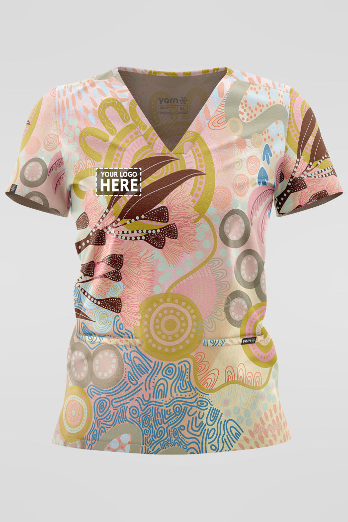 Kindling NAIDOC 2024 Women’s Three Pocket Scrub Top