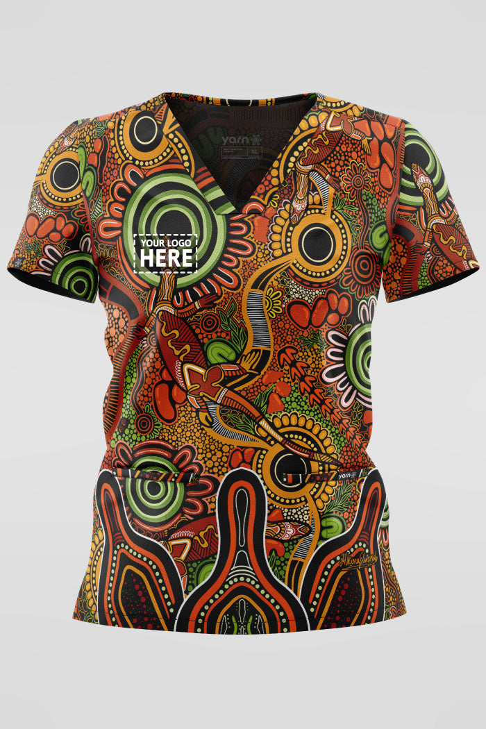 Proud & Deadly NAIDOC 2024 Women’s Three Pocket Scrub Top